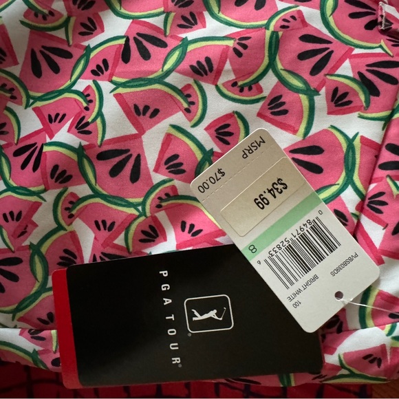 PGA Tour performance shorts. Watermelon print - Picture 3 of 4